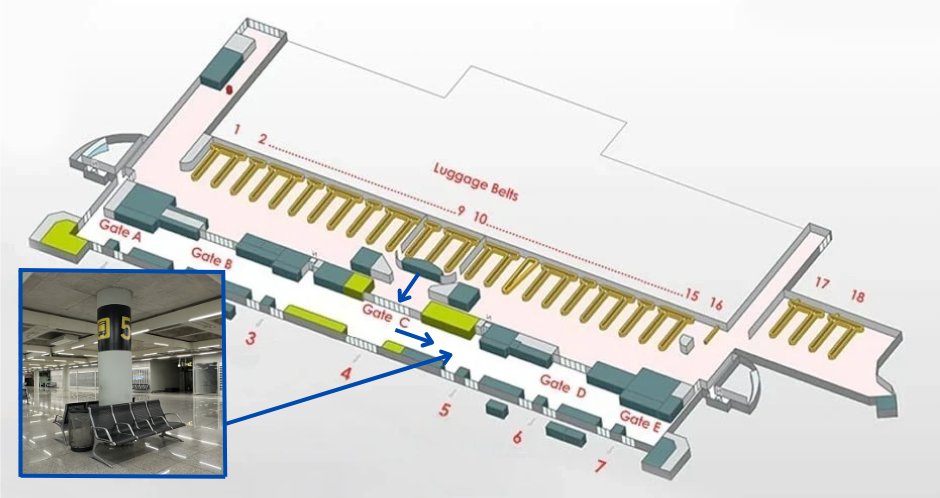Mapa llegadas aeropuerto palma de mallorca